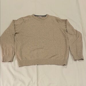 Faherty Men's Tan Crewneck Sweater